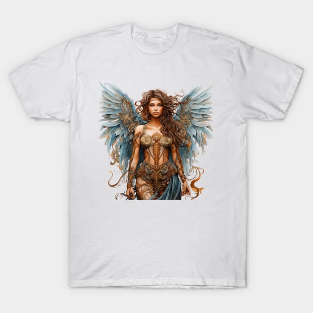 Steampunk Angel #6 T-Shirt by Chromatic Fusion Studio